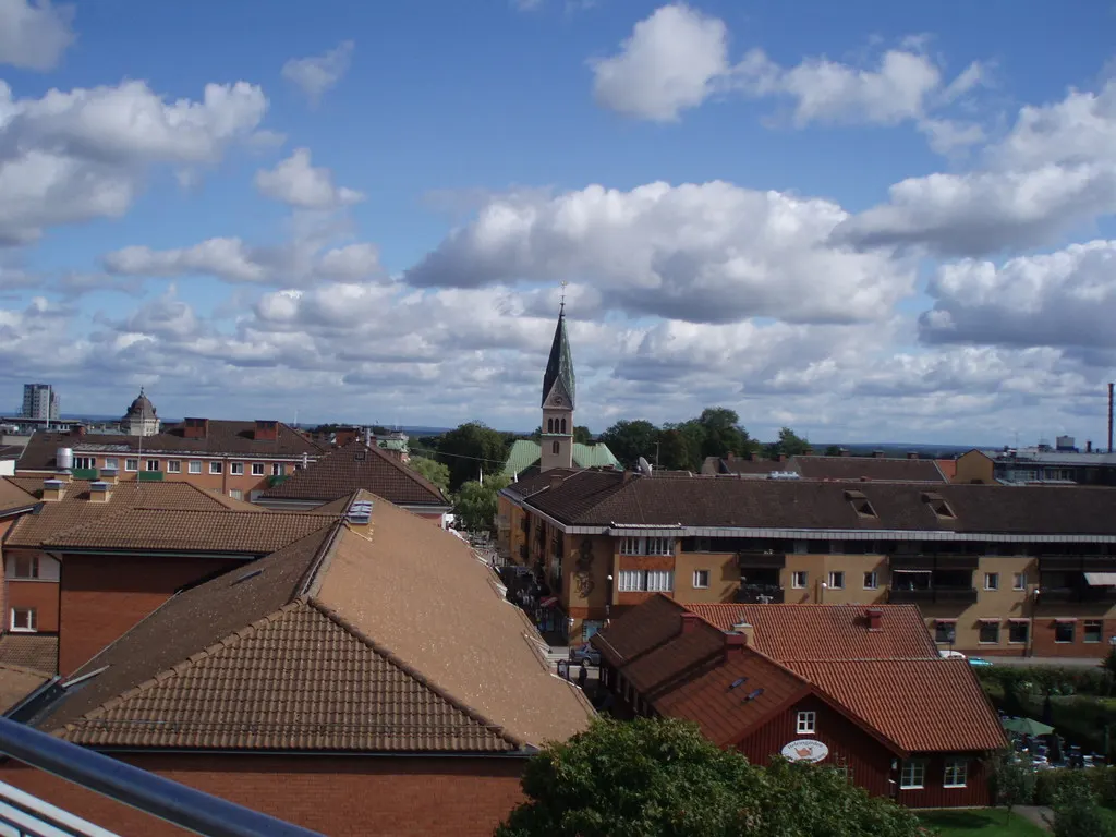 Vy över Skövde från stadshuset.