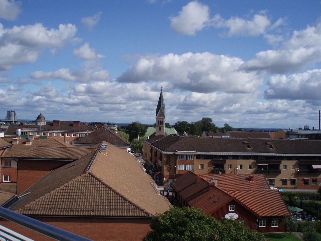 Vy över Skövde från stadshuset.